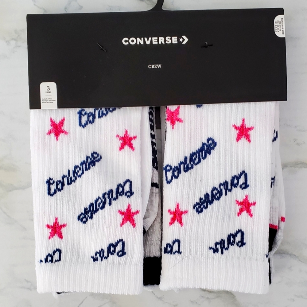 Kids Converse ⭐️ Crew Socks 3 pack